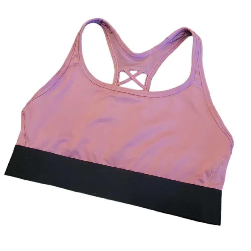 Victorias Secret Sport Player Racerback Wireless Unlined Sports Bra Rose Pink S